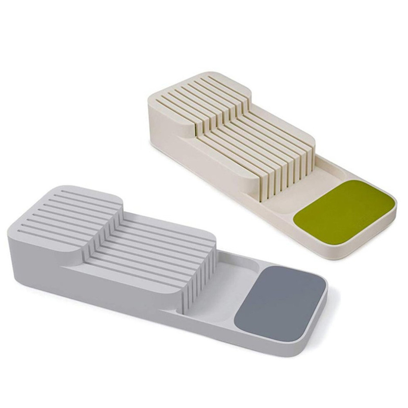 Food Grade Silver PP Plastic Kitchen Drawer Organizer Tray For Cutlery