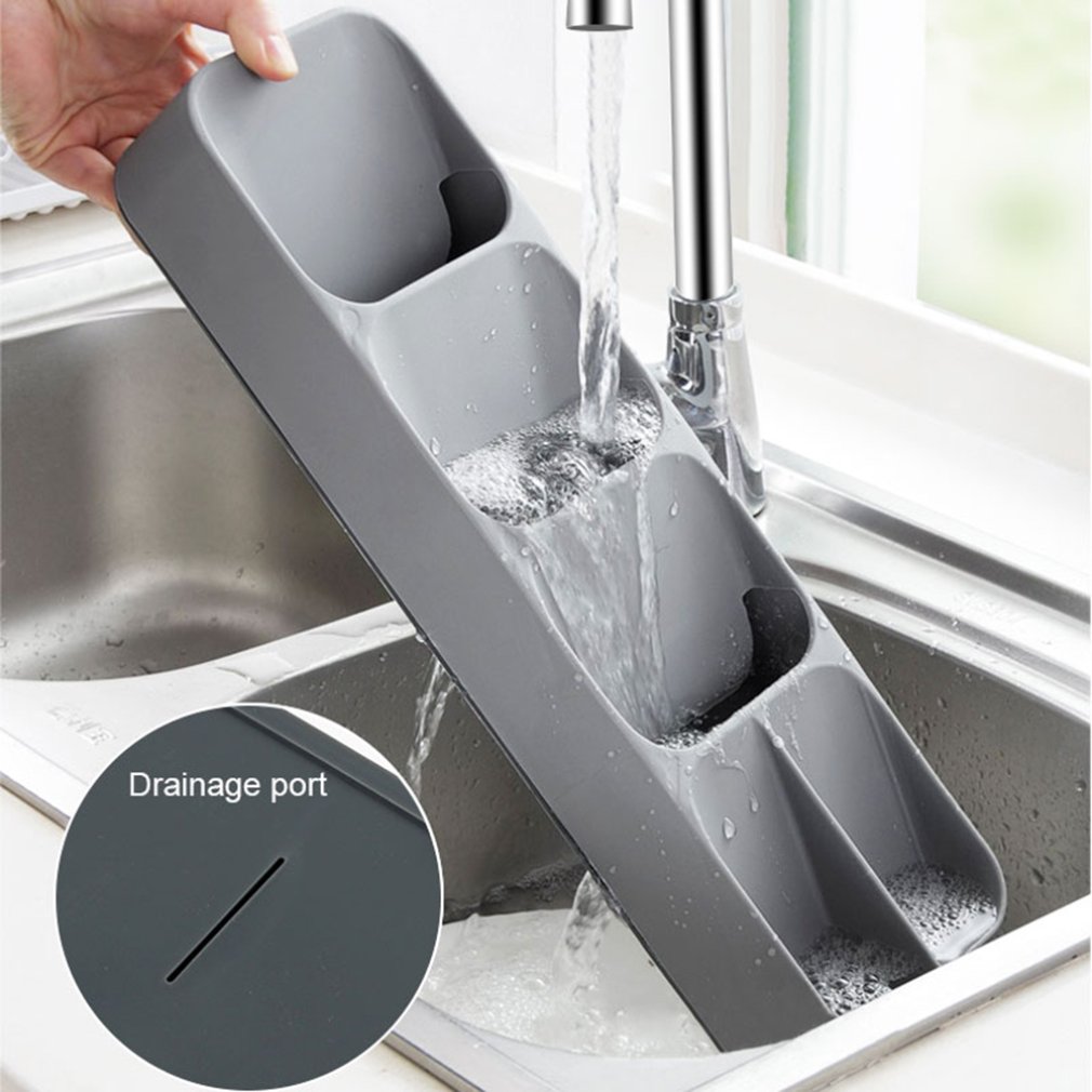 Food Grade Silver PP Plastic Kitchen Drawer Organizer Tray For Cutlery