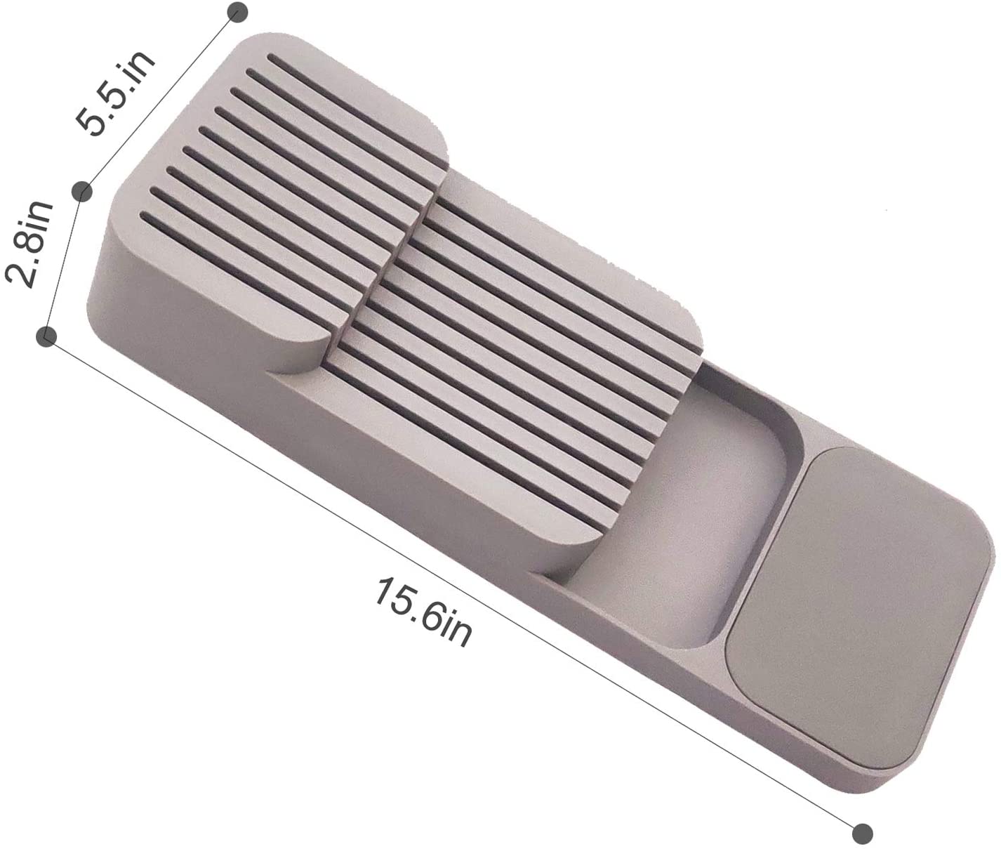 Plastic Kitchen Organizer Tray For Cutlery, Flatware, and Knife For Drawer