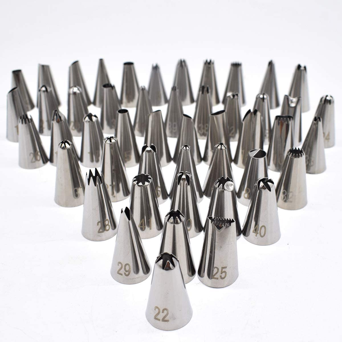 Multi Shape Cake Decorating Stainless Steel Piping Tips, Piping Nozzles