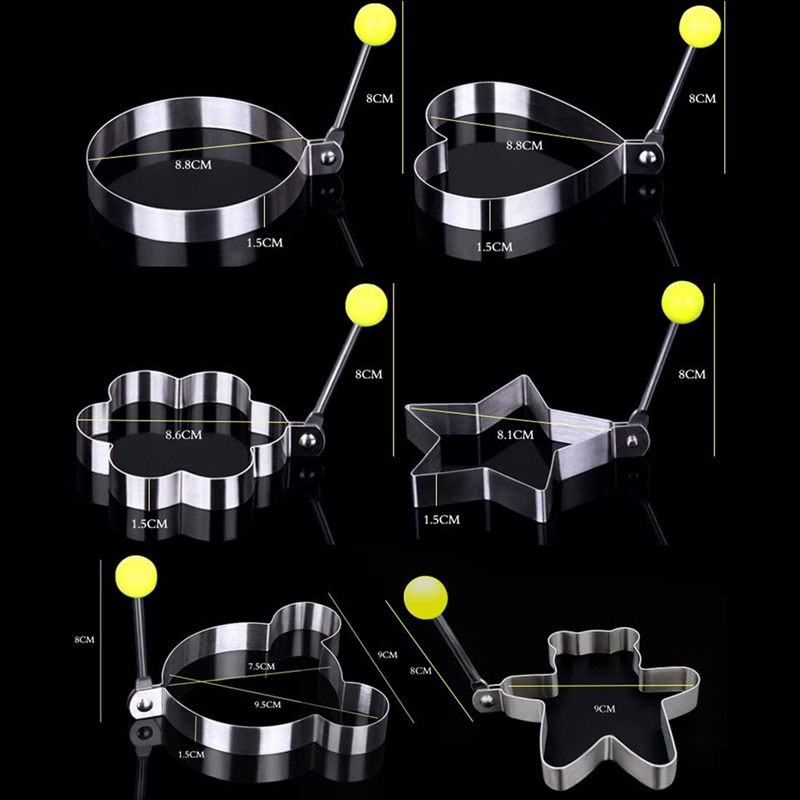 Wholesale Different Shapes Non-stick Stainless Steel Egg Fried Mould / Mold Ring