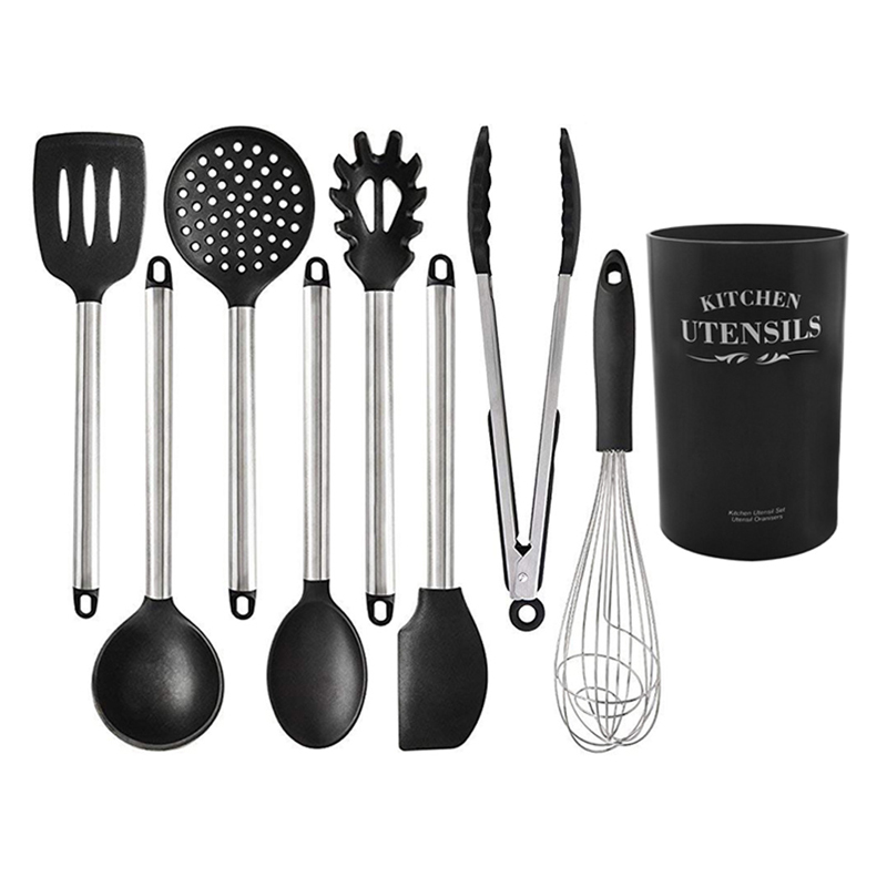 Kitchen Ware Household Stainless Steel and Silicon Cooking Utensil Set 8