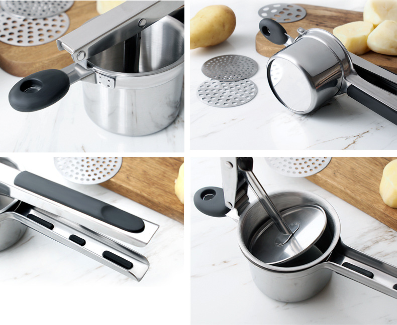 Hot Sale Kitchen Tool Stainless Steel Potato or Fruit Masher & Presser