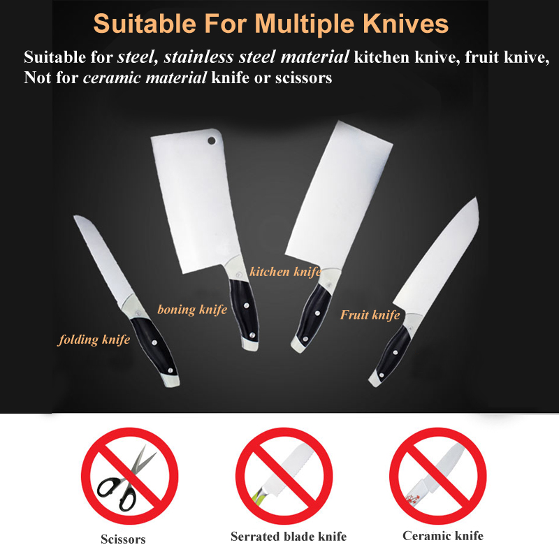 Portable Diamond And Ceramic Mini 3 Stage Kitchen Knife Sharpener