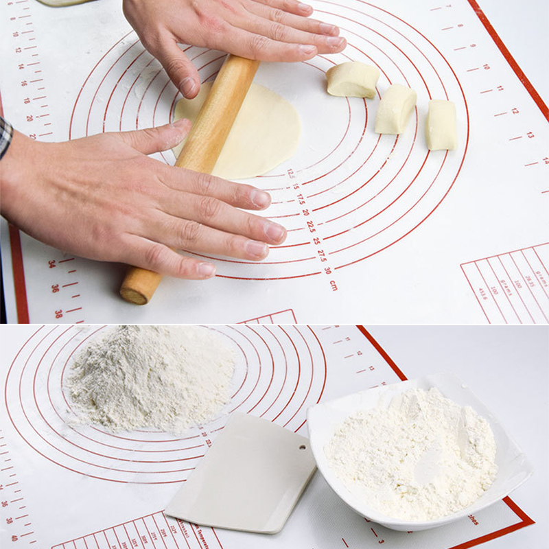 Pastry Cooking Tools, Non Stick Food Grade Silicone Baking Mat, Dough Pad With Liners