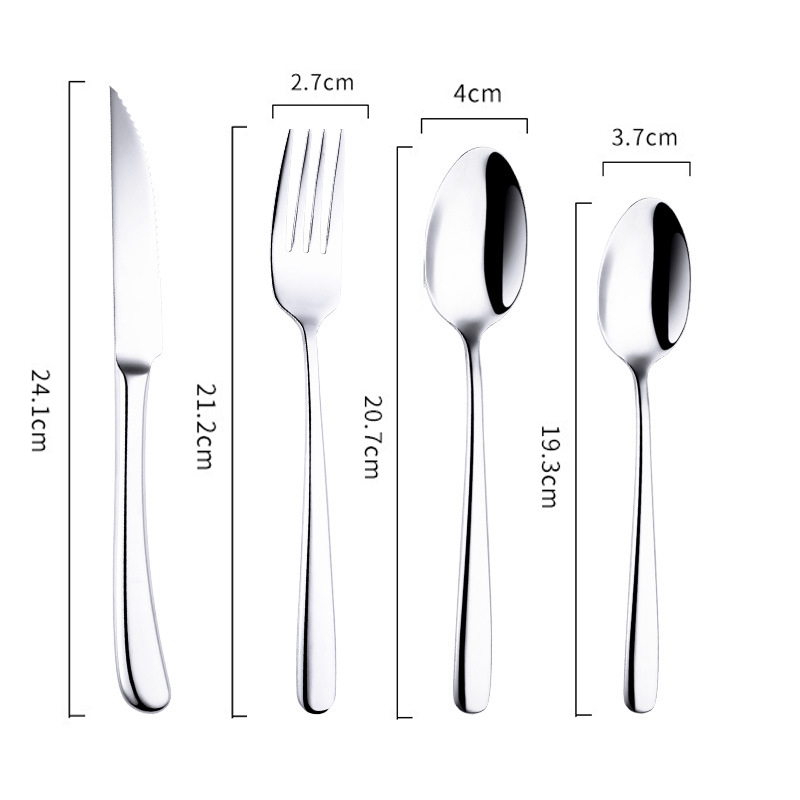 Kitchen Tools Silver Stainless Steel Flatware Cutlery For Hotel or Restaurant