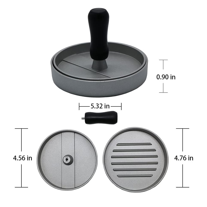 Non Stick Aluminum Alloy Hand Made Hamburger Press for Meat Pie Making