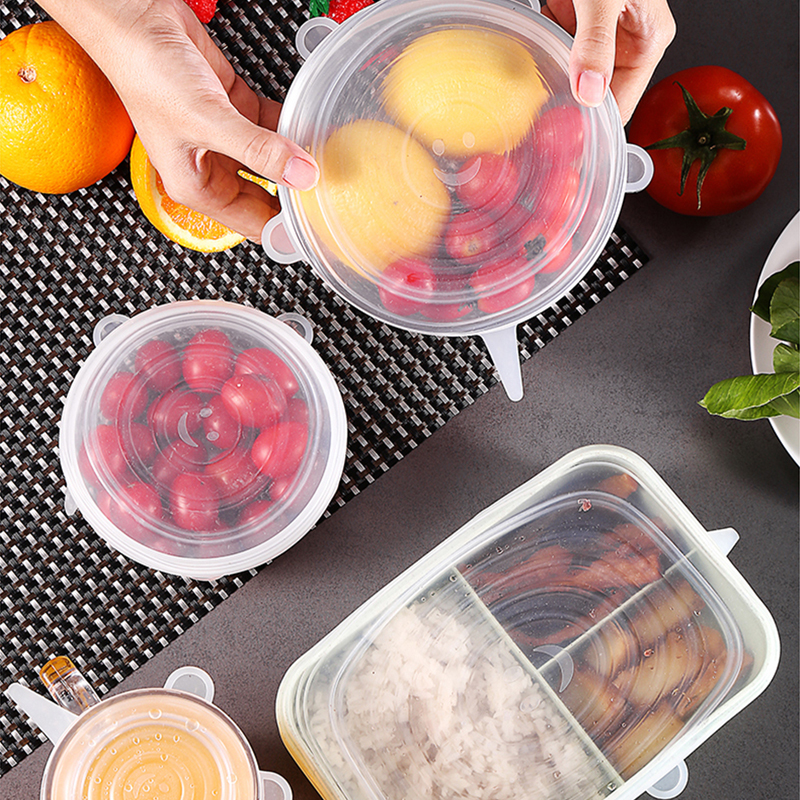 Reusable Silicone Stretch Libs, Leak-proof Storage Silicone Food Cover