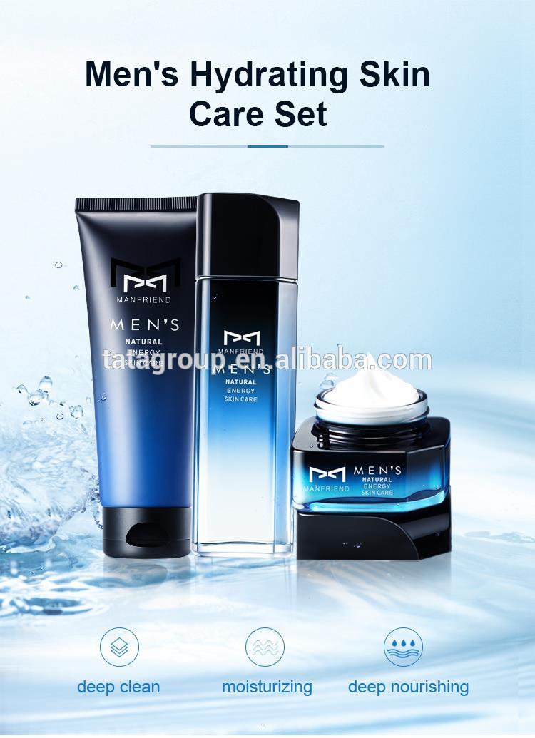 Custom OEM Face Cleanser Moisturizing Hydrating Essence Toner Cream Private Label Skin Care Set For Men