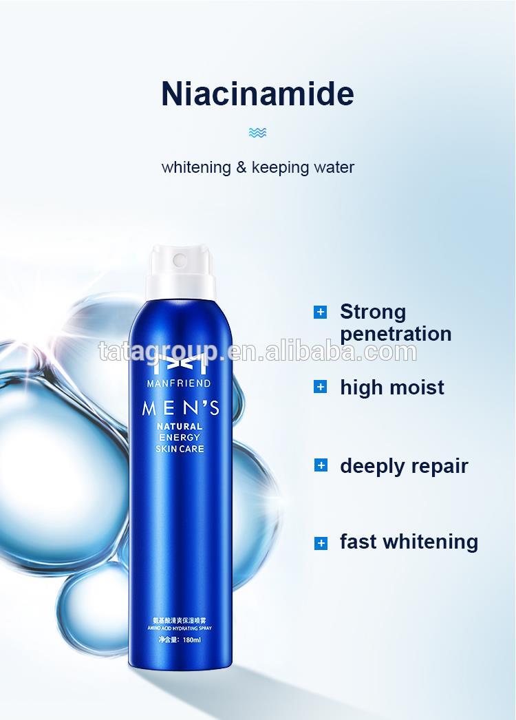 OEM ODM Private Label Oil Control Firming Hyaluronic Acid Hydrating Moisturizing Facial Face Toner Spray For Men