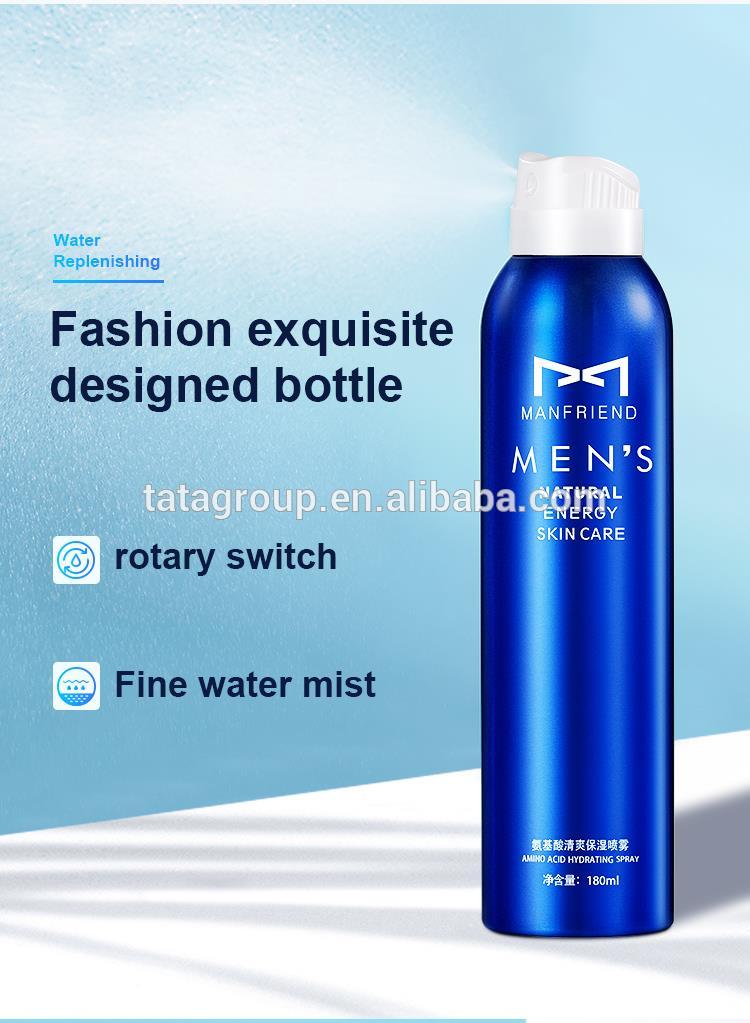OEM ODM Private Label Oil Control Firming Hyaluronic Acid Hydrating Moisturizing Facial Face Toner Spray For Men