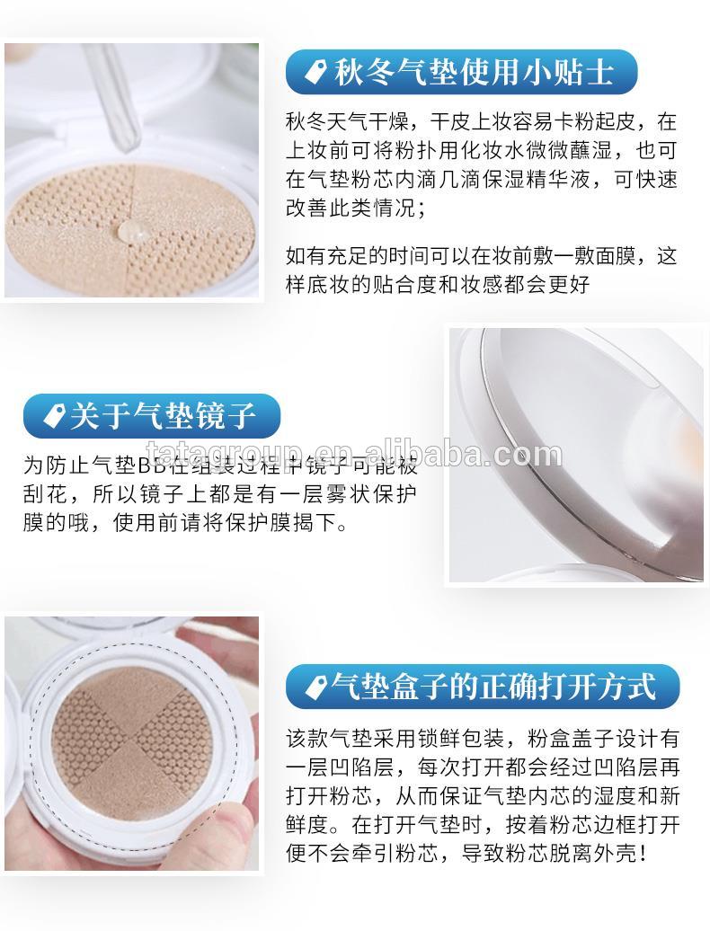 Fashion Design Private Label Liquid Oil Control Concealer BB Cream Cushion Makeup Foundation