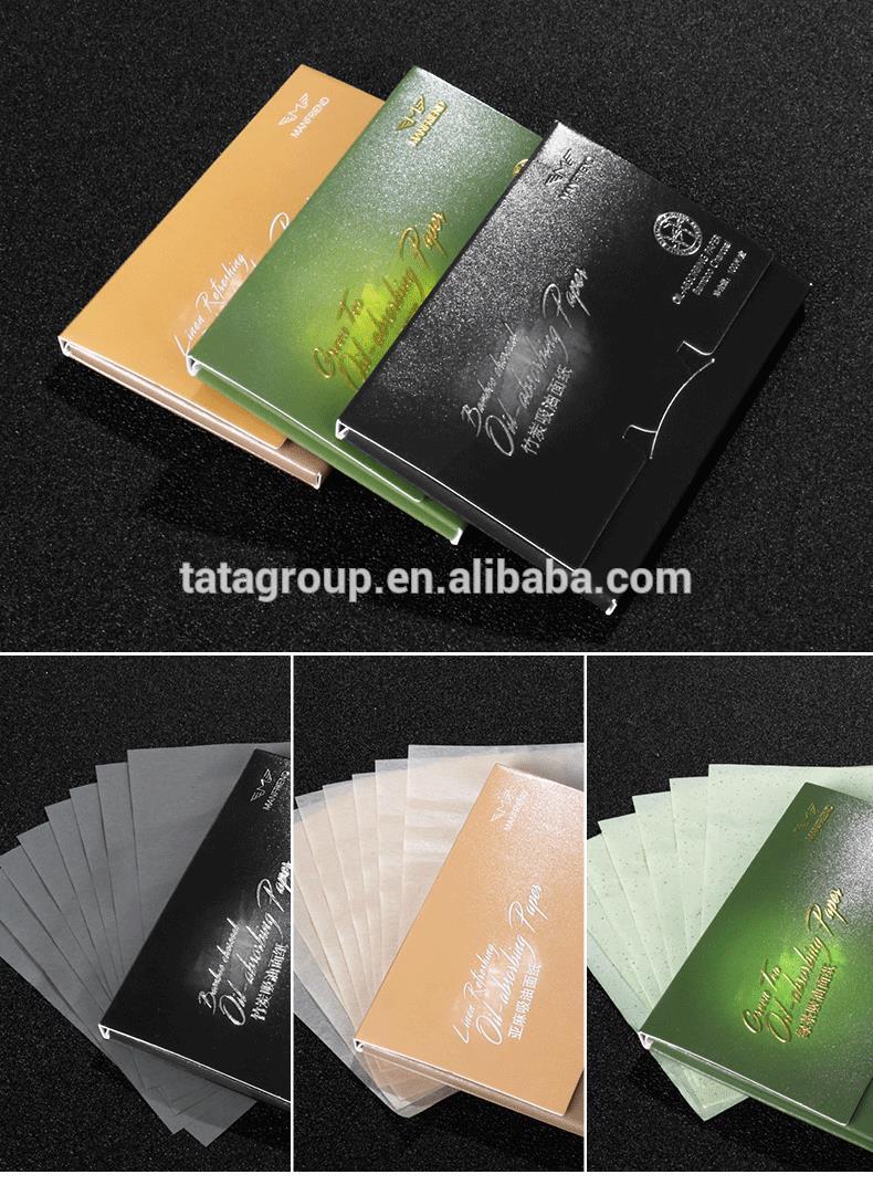 Wholesale Factory Price Customized Face Oil Proof Absorbing Facial Oil Blotting Paper With Logo Printed