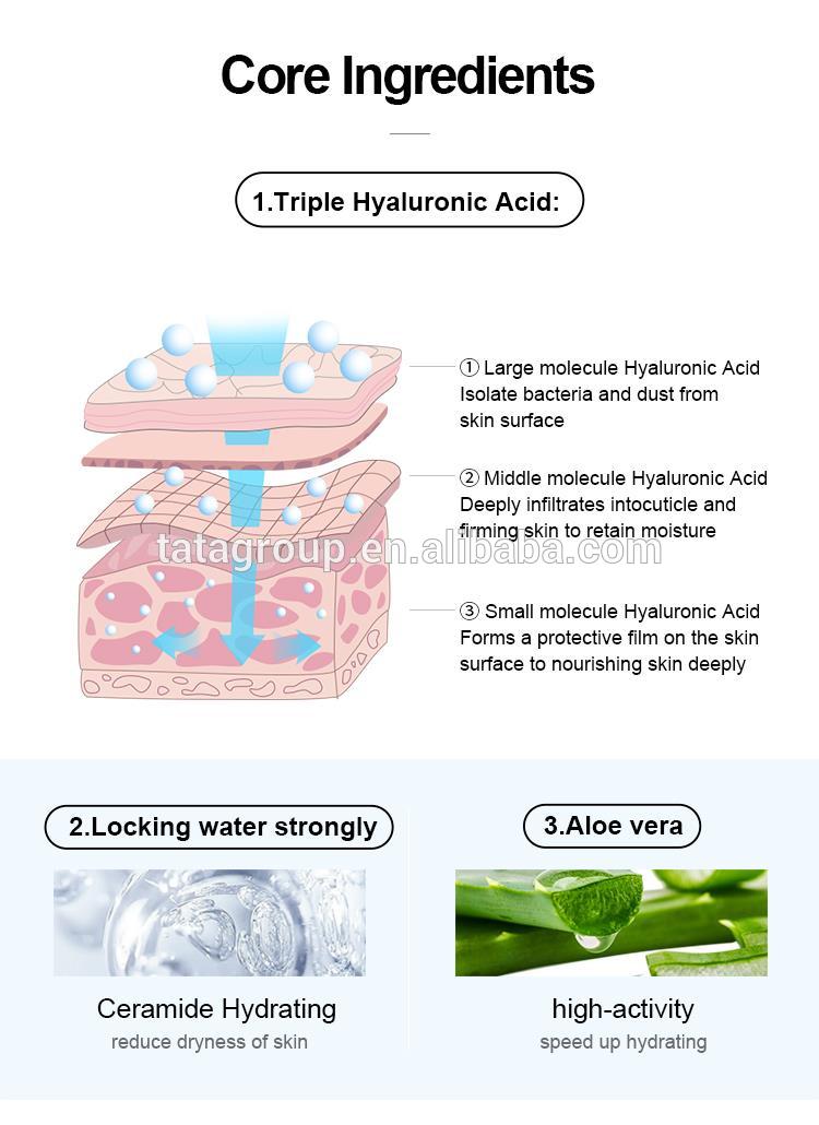 Best Sell Beauty Hyaluronic Acid OEM Hydrating Moisturizing Custom Skin Care Face Mask
