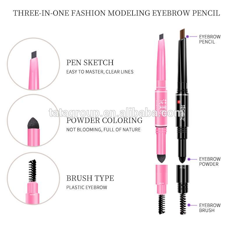 Direct Factory Price Custom 3 in 1 Waterproof Private Label Eyebrow Pencil With Brush