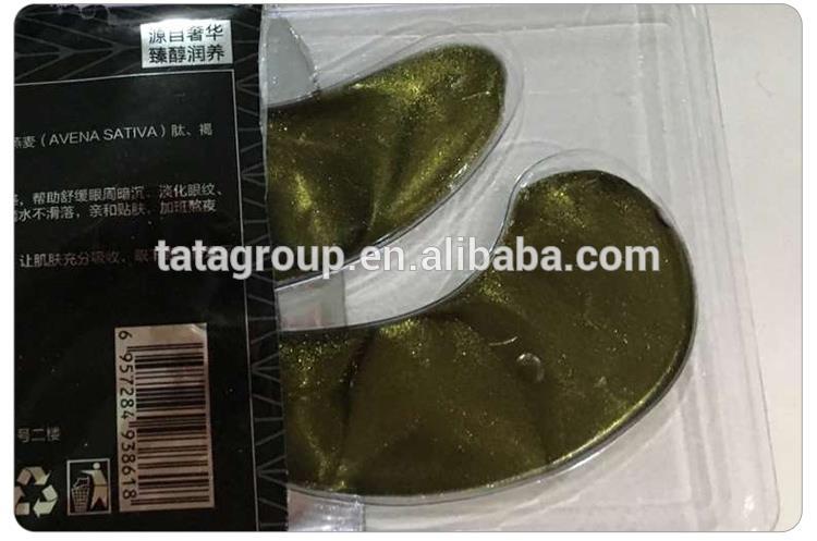 Manufacturers Hot Wholesale Men Black Custom Gold Under Eye Patch Collagen Eye Mask