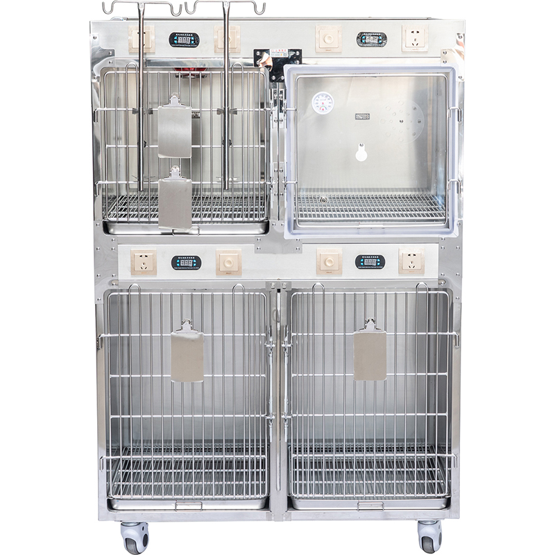 medical veterinary oxygen cage 304 stainless steel vet care oxygen cage for dogs/cats