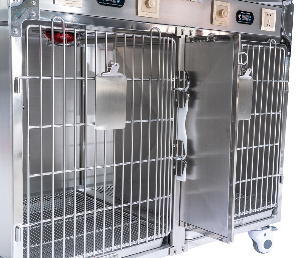 medical veterinary oxygen cage 304 stainless steel vet care oxygen cage for dogs/cats