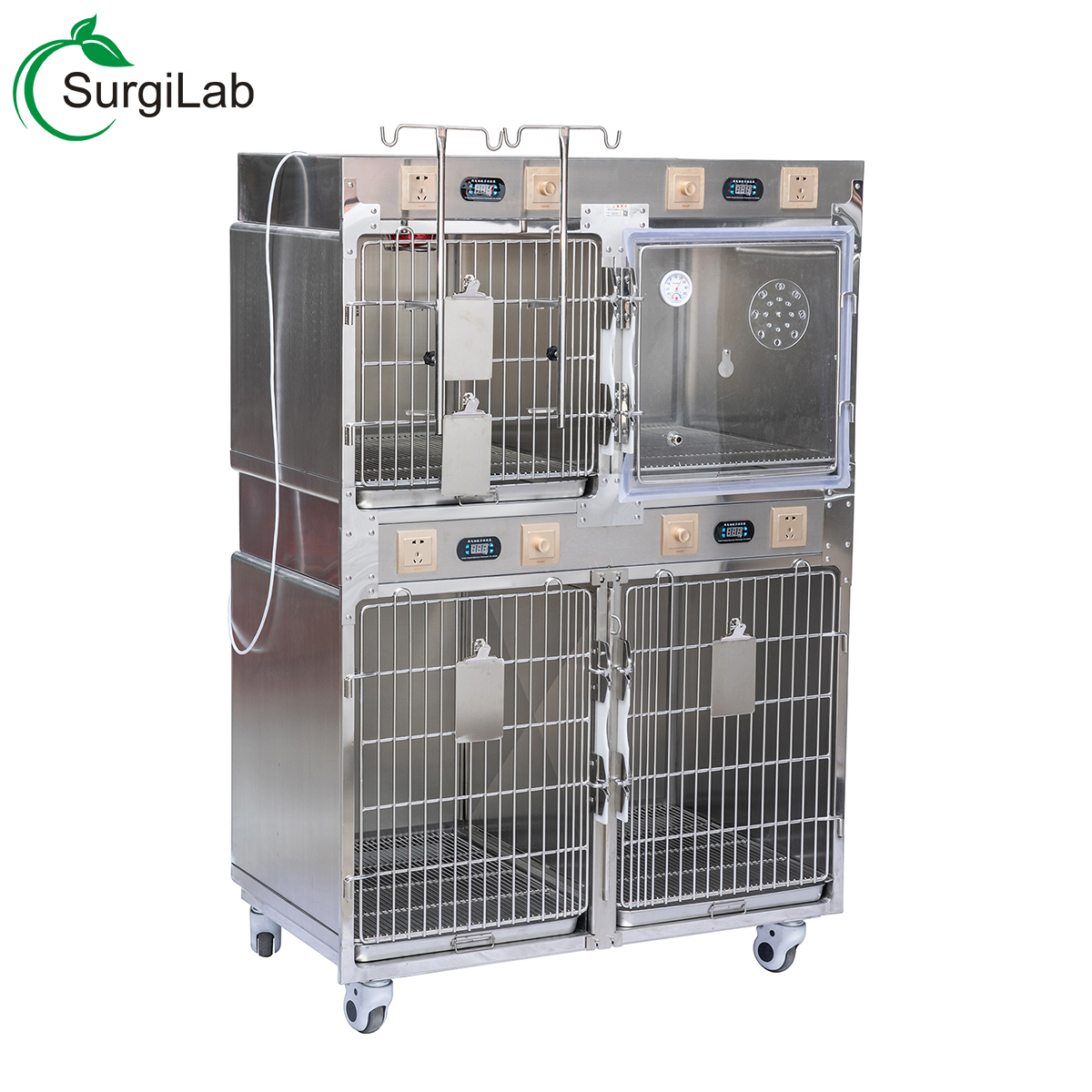 medical veterinary oxygen cage 304 stainless steel vet care oxygen cage for dogs/cats