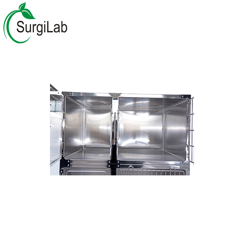 stainless steel veterinary cage for shop/clinic/hospital cage for pet cat/dog