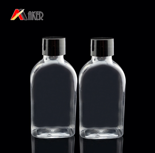 Nice shape clear 120ml 4 oz pet bottle plastic bottle with screw cap