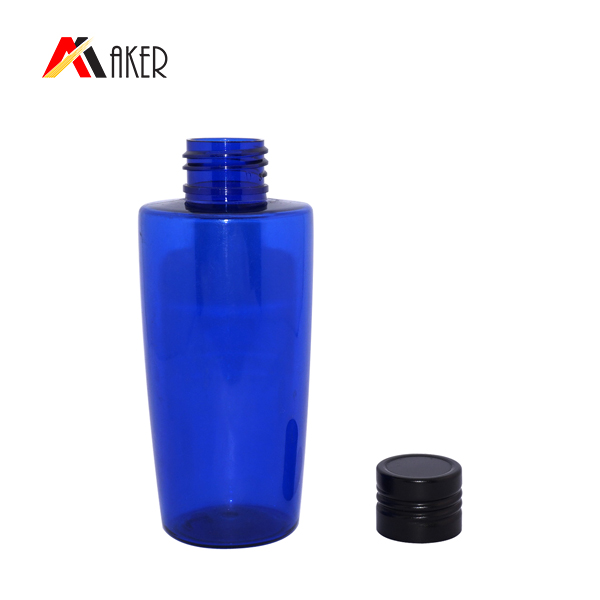 100ml blue PET plastic bottle manufacturer empty cosmetic plastic bottles