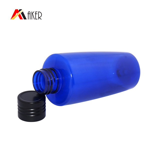 100ml blue PET plastic bottle manufacturer empty cosmetic plastic bottles