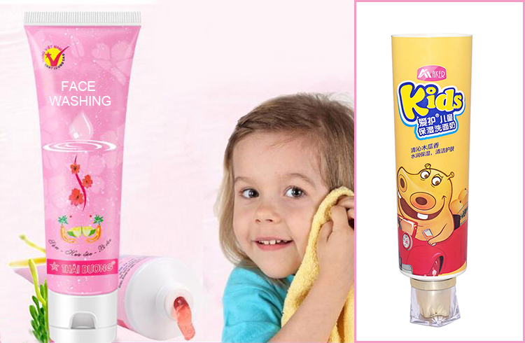 120ml LDPE Skin care cosmetic face wash plastic tube packaging with Acrylic cover