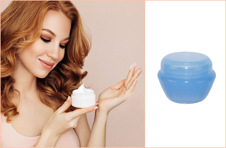 Manufacturer 5ml blue oval single wall plastic cosmetic lip scrub pp plastic jar with screw cap