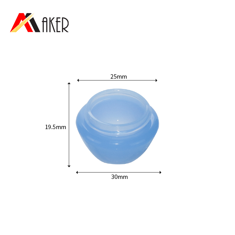 Manufacturer 5ml blue oval single wall plastic cosmetic lip scrub pp plastic jar with screw cap