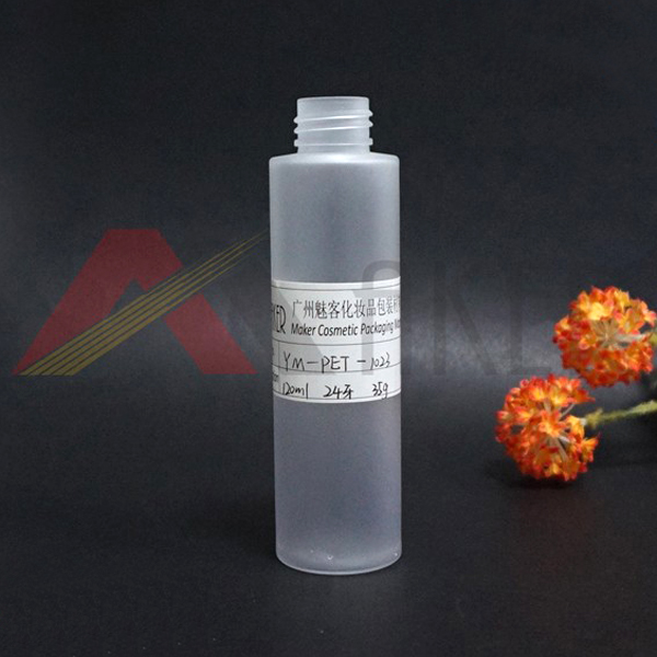 Square 120ml matt PET clear liquid cosmetic packaging plastic bottle