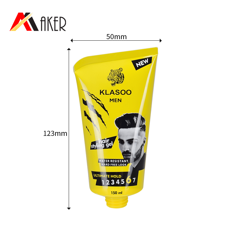 Wholesale 150g yellow cosmetic cream aluminum laminated tube packaging with matte flip cap