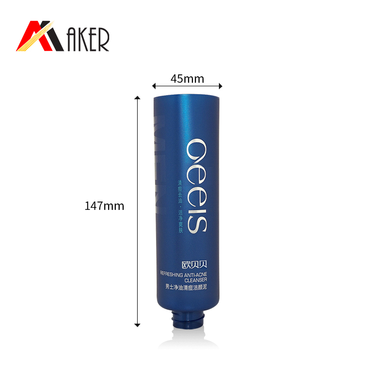 Wholesale 160ml matte round LDPE plastic cosmetic face wash tube packaging with flip top cap