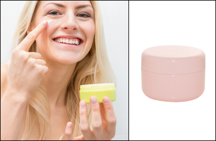 Small MOQ PP 20g pink cylinder single wall plastic cosmetic cream jar packaging with screw cap ori-width=
