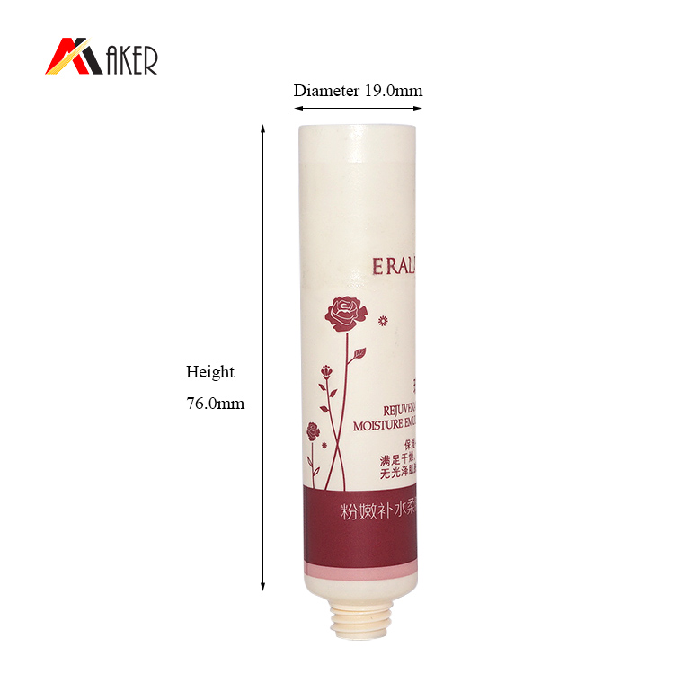 Empty 15g LDPE cosmetic lotion facial cleanser packaging tube with screw cap