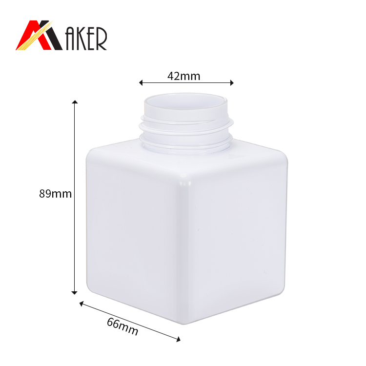 In stock square white and clear 250ml PET plastic cosmetic hand wash liquid soap botte with foam pump.jpg