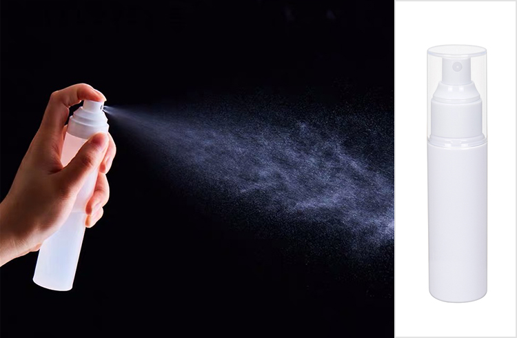New arrivals cylinder round white 30ml 50ml PET plastic cosmetic face fine mist spray bottles for sale.jpg