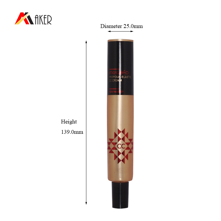50ml Aluminum round composite cosmetic cc cream tube packaging