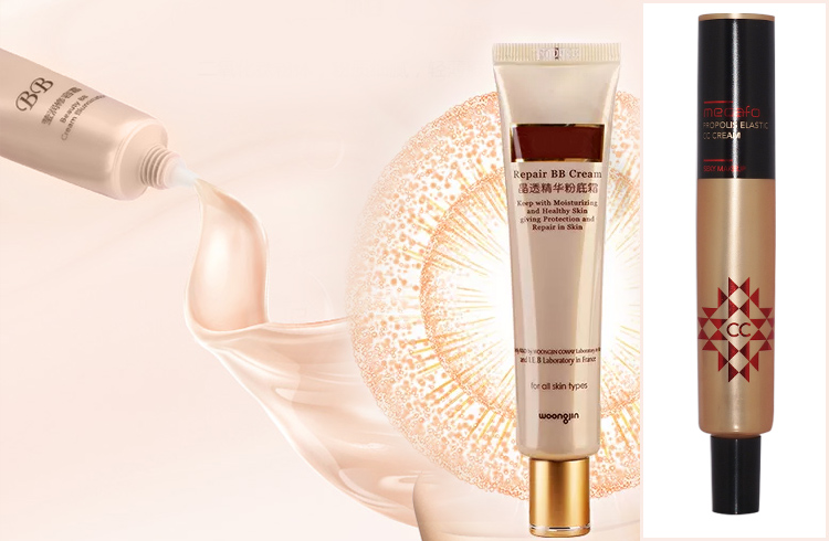 50ml Aluminum round composite cosmetic cc cream tube packaging