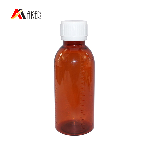 200ml amber plastic medicine bottle with screw cap good quality supplier