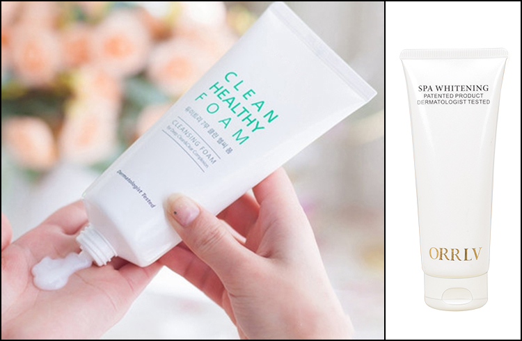 Empty round white 100ml cosmetic LDPE plastic face wash cream tube packaging with flip top cap.jpg