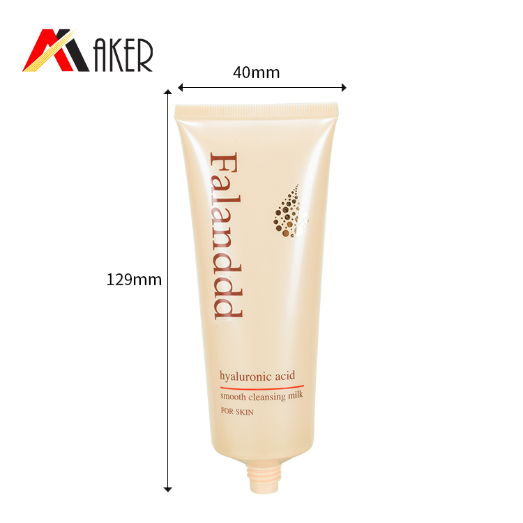 2019 latest empty 100ml round cosmetic LDPE plastic cream soft tube packaging with screw cap.jpg
