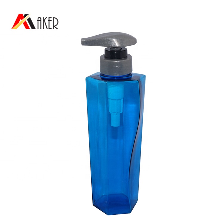 Empty 150ml white square PET cosmetic plastic bottle with gold sprayer