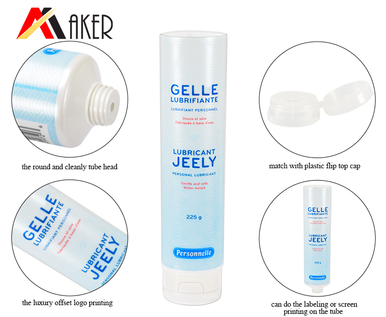 Wholesale round 250ml LDPE plastic empty cosmetic cream tube packaging with flip top cap.jpg