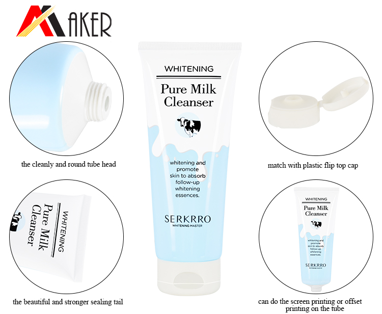 New products round 100ml LDPE plastic cosmetic face wash cleanser cream tube packaging for sale.jpg