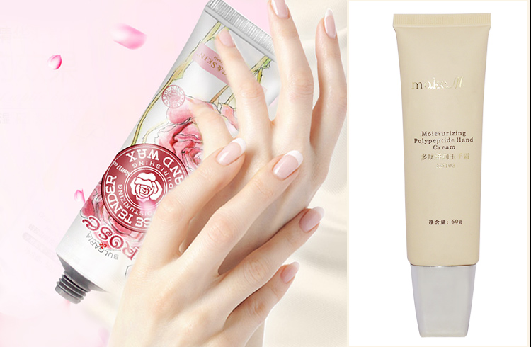 High quality soft touch oval cosmetic hand cream tube 50 ml with screw cap