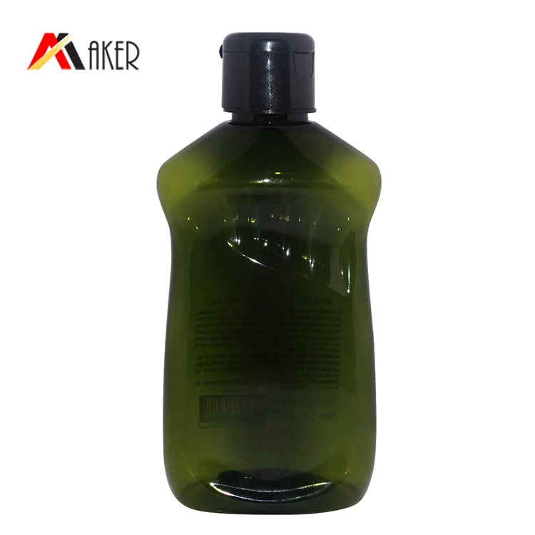 Hot sale 200ml empty amber color PET hair plastic shampoo bottle with disc cap.jpg