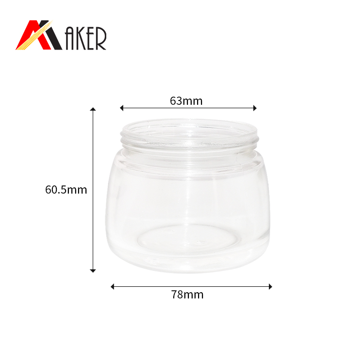 Empty luxury clear 120ml round cosmetic glass face cream jar with screw cap.jpg