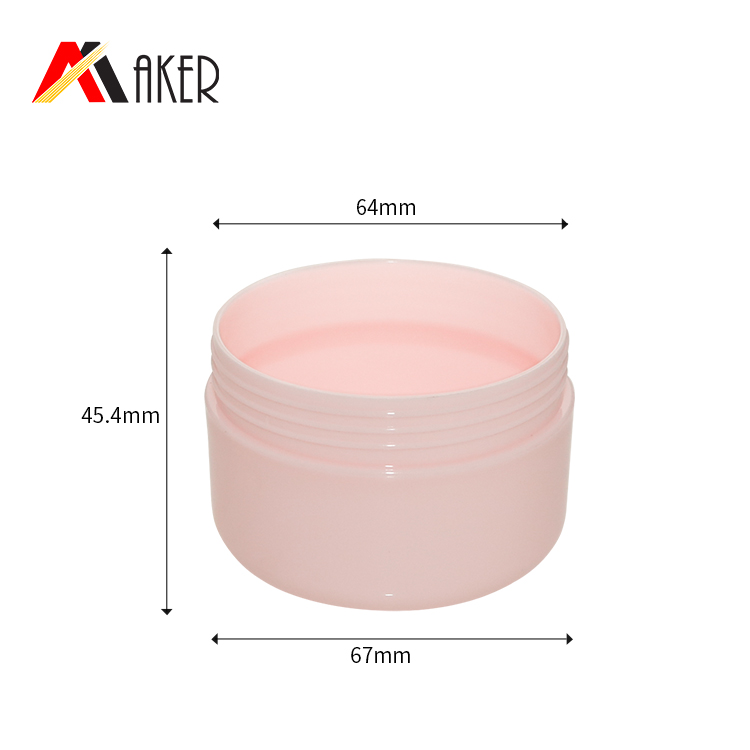 Wholesale round pink big 100g PP plastic cosmetic face cream jar with inner cap and screw lid.jpg