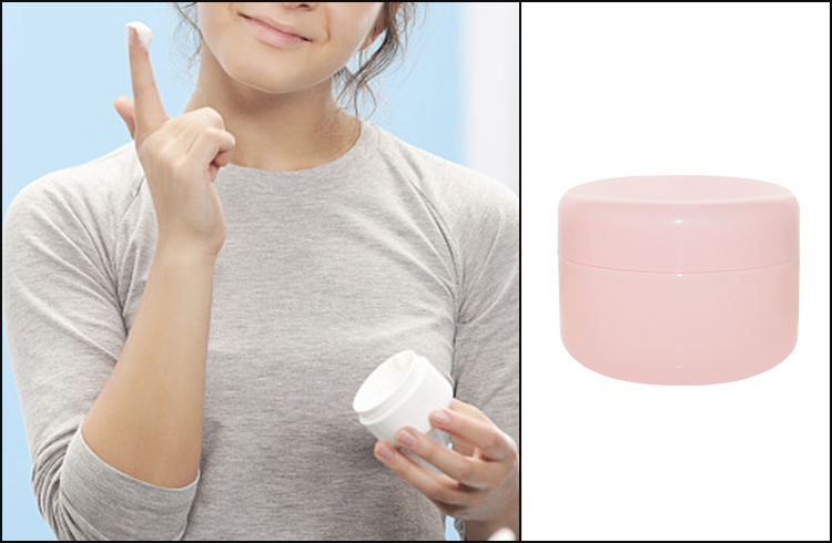Wholesale round pink big 100g PP plastic cosmetic face cream jar with inner cap and screw lid.jpg